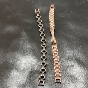 Silver and Rose Gold Tone Bracelets